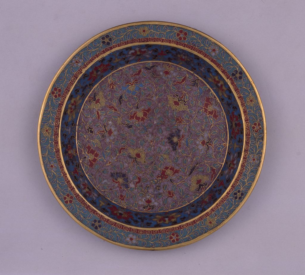 图片[2]-Jingtai style filigree enamel lotus plate-China Archive